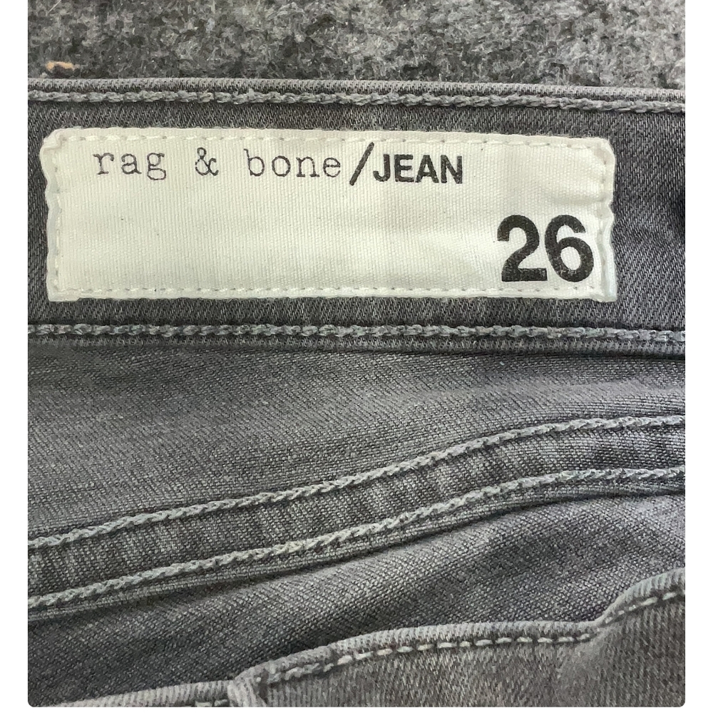 Rag & Bone Gray Skinny Jeans with Modern Distressing - Picture 4 of 4